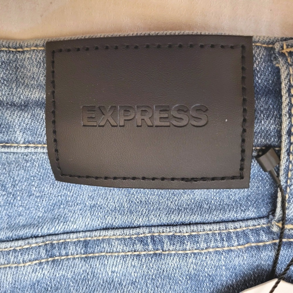 NWT Express Mid Rise Medium Wash Bootcut Stretch Classic Jeans 12 - Picture 6 of 11